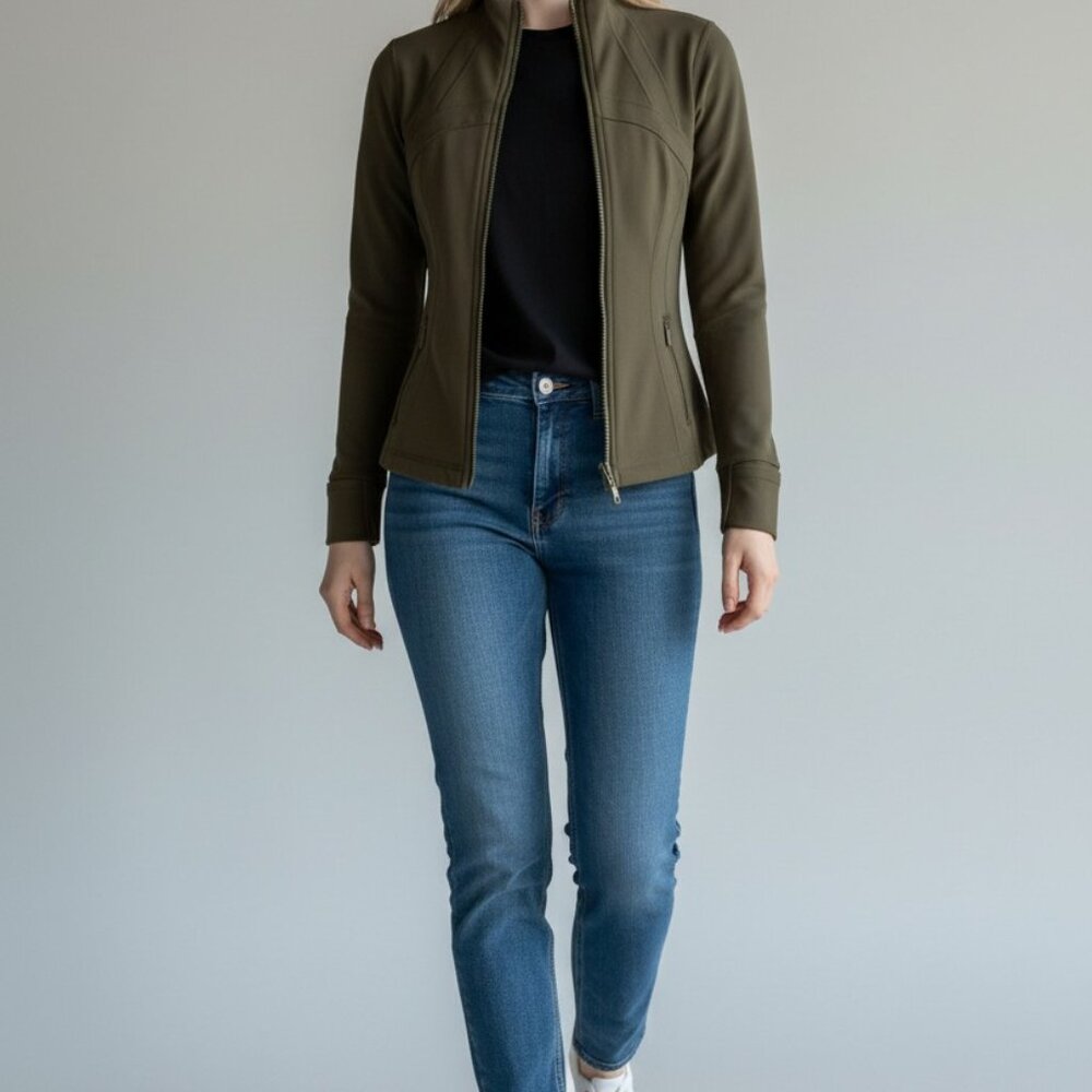 Lululemon Define Track Jacket Olive Green SZ Small Athletic Jacket - Picture 7 of 7